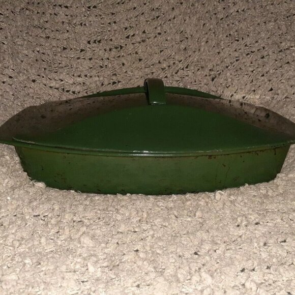 LISLET CANADA-Vintage Cast Iron Pan-Large-Forest Green-16" X10 X 2.75"-Very Good - Picture 1 of 9